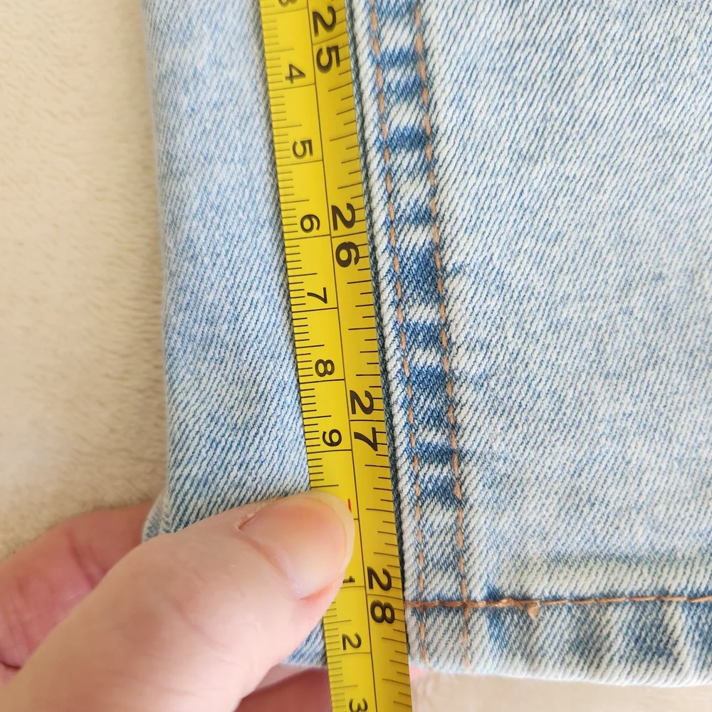 Frye Cropped High-Rise Denim Jeans In Stevie Wash Sz 12 - Picture 4 of 11